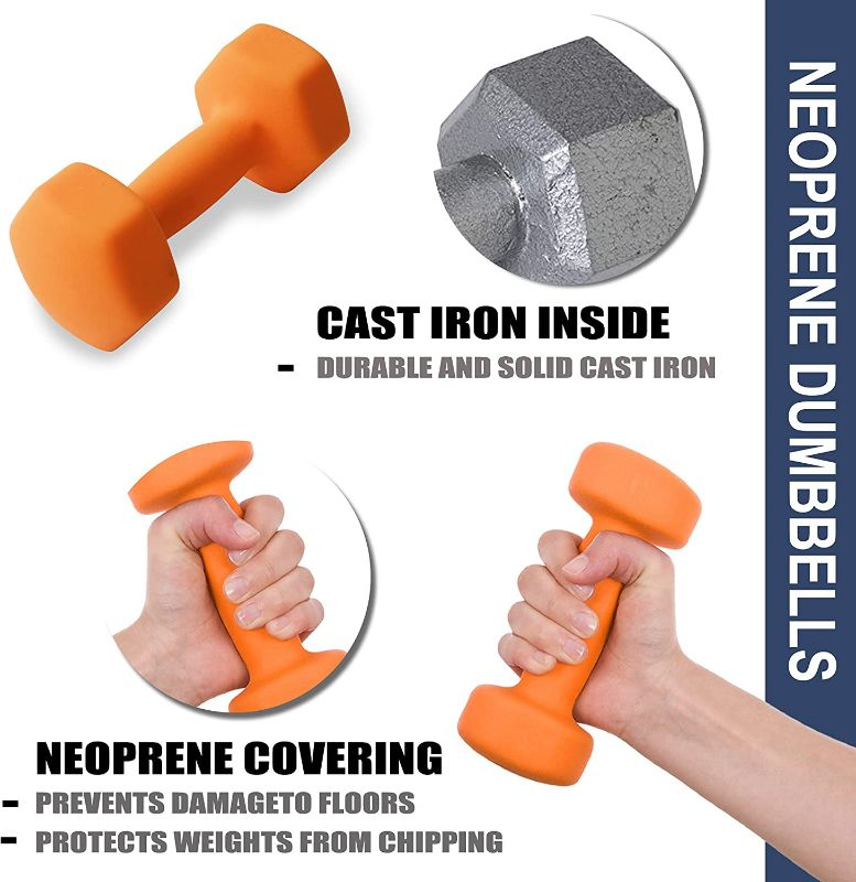 Photo 1 of Balelinko Hand Weight Neoprene Coated Dumbbell for Home Gym Equipment Workouts Strength Training Free Weights for Women, Men, Seniors and Youth 2 x 6lbs