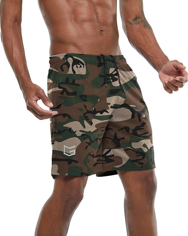 Photo 1 of (large) G Gradual Men's 7" Workout Running Shorts Quick Dry Lightweight Gym Shorts with Zip Pockets
