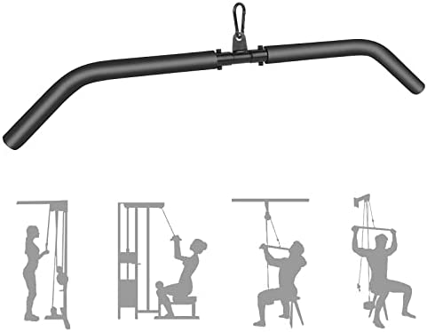 Photo 1 of Fueti LAT Pull Down Bar 32 Inch Home Gym Cable Machine Attachment EVA Fully Wrapped Exercises Tricep Back Muscles Strength Training