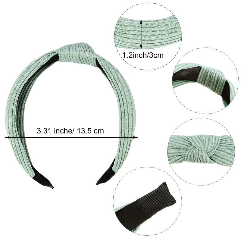 Photo 1 of 8 Pieces Wide Headbands Knot Turban Headband Hair Band Elastic Plain Fashion Hair Accessories for Children, Women and Girls, 8 Colors