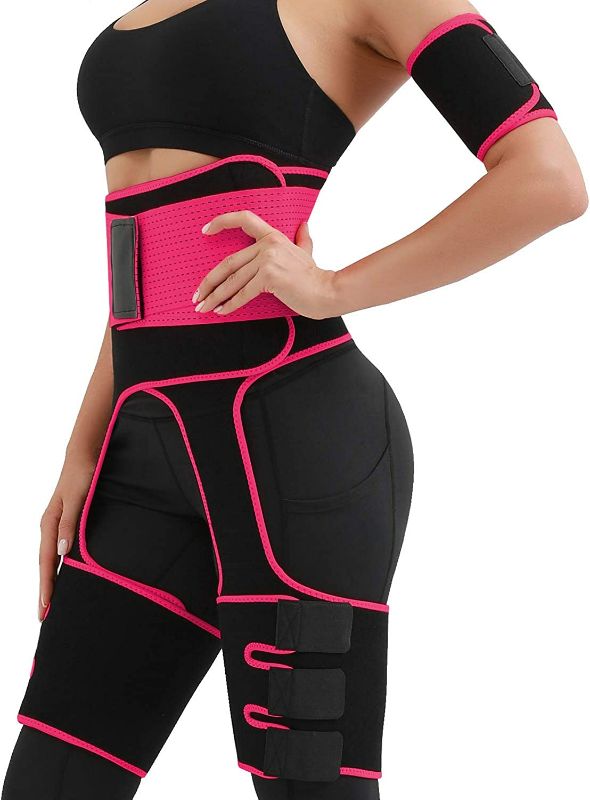 Photo 2 of (L-XL) 4 in 1 Elastic Band Arm and Thigh Waist Trainer for Women, Butt Lifter High Waist Enhancer Trimmer Plus Size