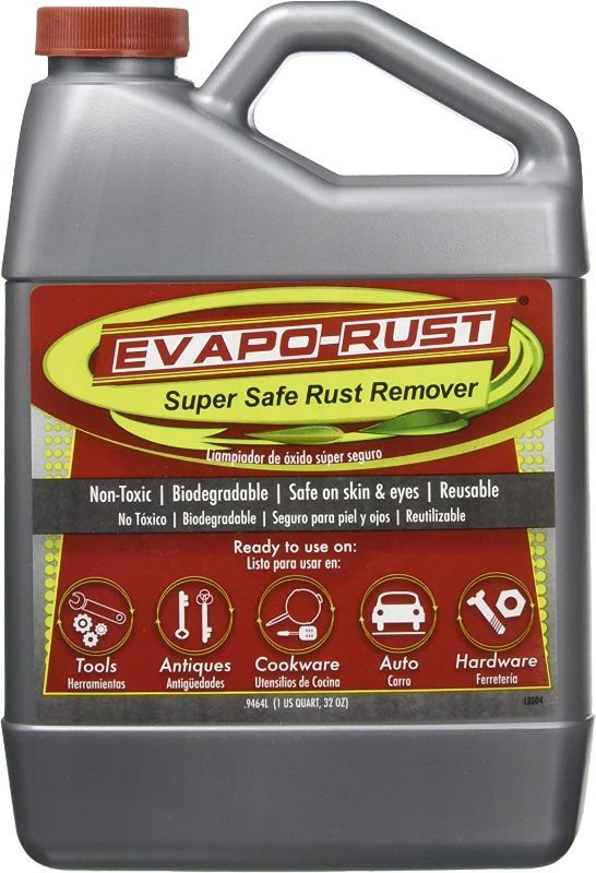 Photo 1 of CRC Evapo-Rust, Heavy-Duty Rust Remover, Reusable, Acid-Free, Non-Corrosive, Water-based, 32 oz, Removes Rust to Bare Metal 1 Pack