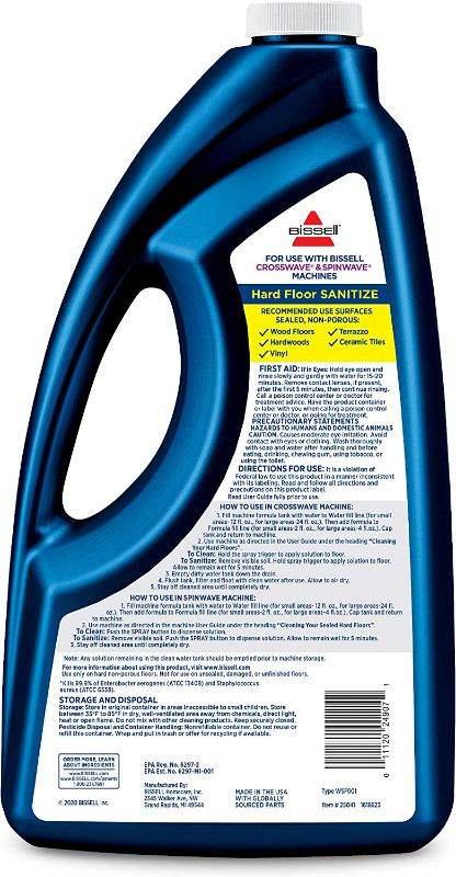 Photo 2 of Bissell Hard Floor Sanitize Formula, 64 oz, 25041