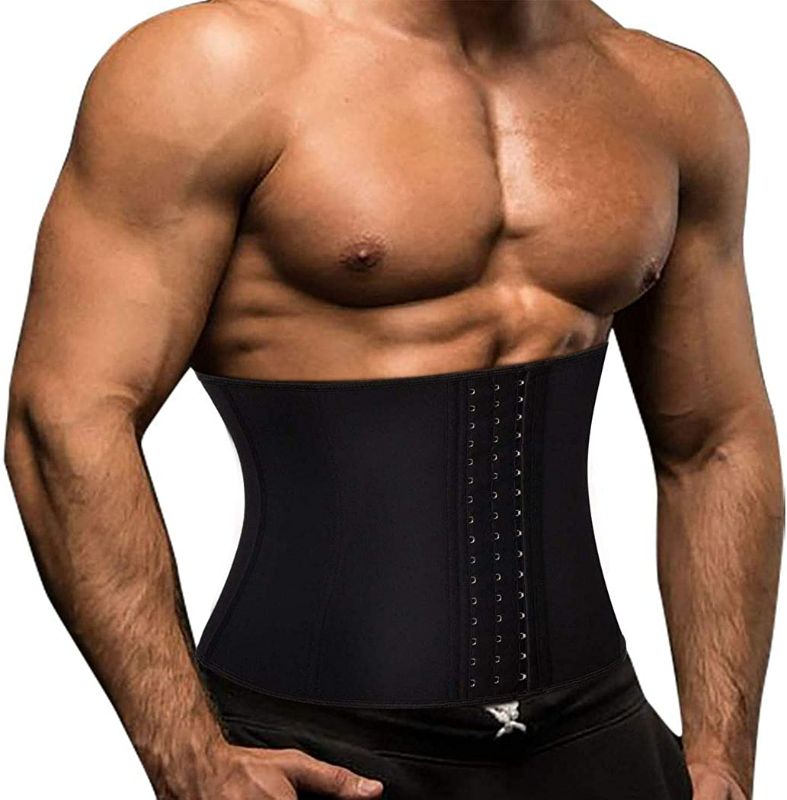Photo 1 of (size small) TOAOLZ Mens Sweat Sauna Suit Waist Trainer Neoprene Workout Body Shaper Slimming Corset Adjustable Belt Back Support Band