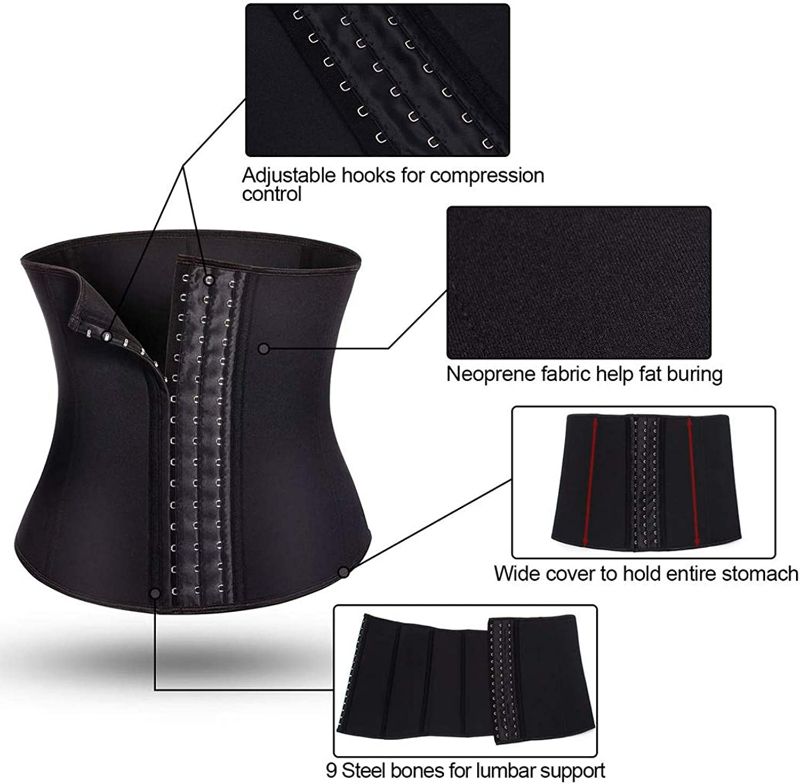 Photo 3 of (size small) TOAOLZ Mens Sweat Sauna Suit Waist Trainer Neoprene Workout Body Shaper Slimming Corset Adjustable Belt Back Support Band