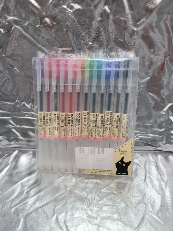 Photo 5 of Premium Gel Ink Pen Fine Point Pens Ballpoint Pen 0.5mm for Japanese Office School Stationery Supply 12 Packs
