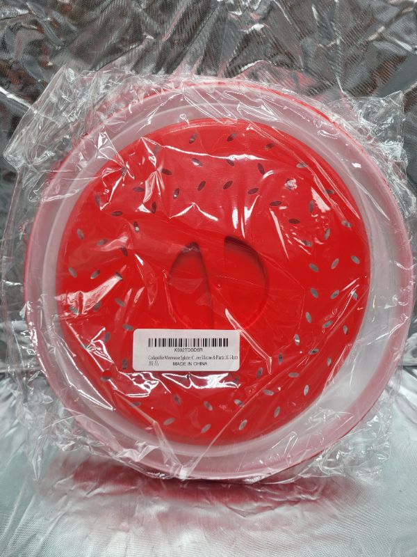 Photo 3 of (Red) Collapsible Microwave Splatter Cover Vented Microwave Food Cover,Dishwasher Safe,BPA-Free Silicone & Plastic,10.5 Inch