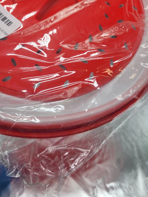 Photo 1 of (Red) Collapsible Microwave Splatter Cover Vented Microwave Food Cover,Dishwasher Safe,BPA-Free Silicone & Plastic,10.5 Inch