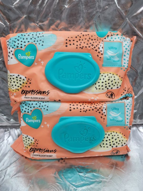 Photo 1 of (2 packs) Pampers Baby Wipes Multi-Use Clean Breeze 1X Pop-Top Packs 56 Count Fresh Bloom Scent 56 Count