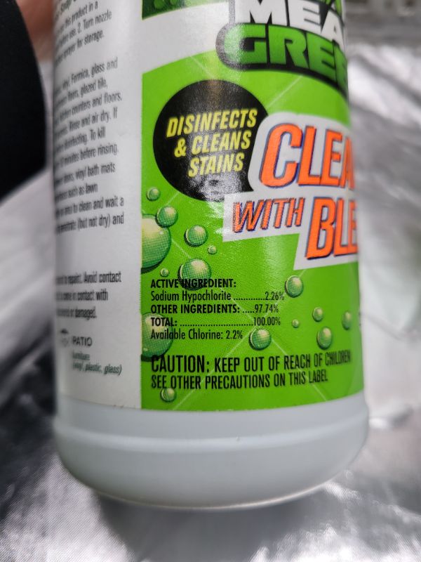 Photo 2 of (2 pack) mean green cleaner with bleach 16oz