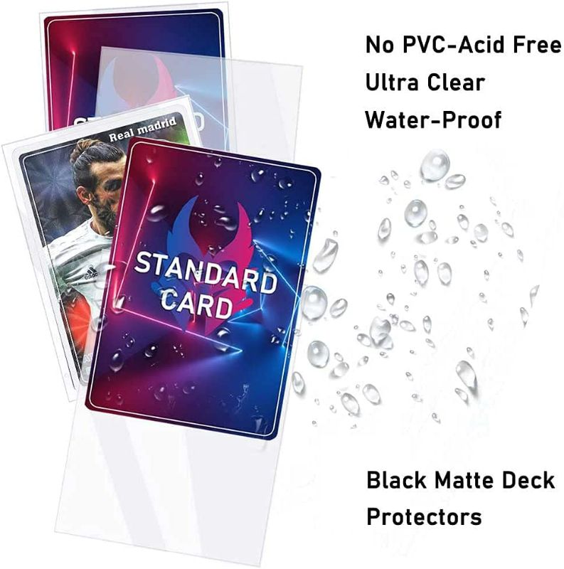 Photo 3 of (2 packs) 500 Pcs Card Sleeves Toploaders for Trading Cards, Soft Clear Baseball Card Sleeves Penny Sleeves Fit for Standard Cards, Sprots Cards, YUGIOH MTG, Game Cards, Football Cards