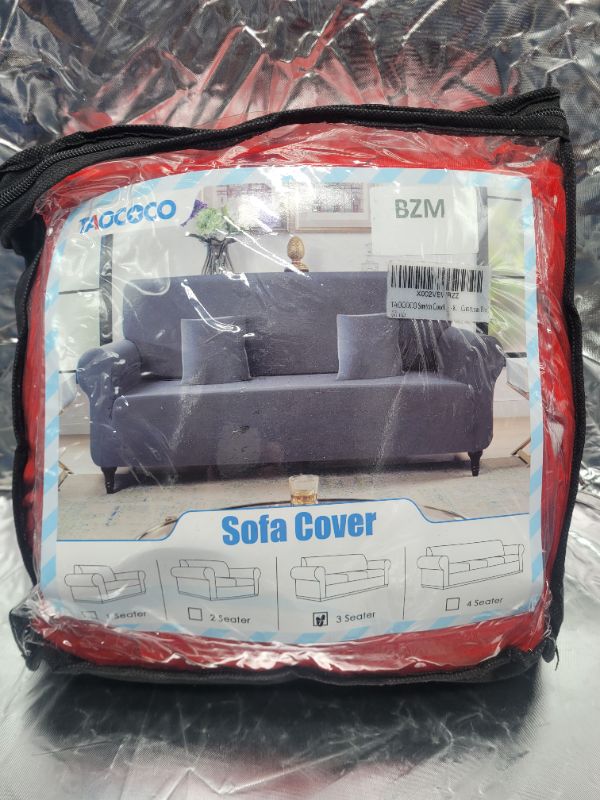 Photo 1 of TAOCOCO Stretch Couch Cover Couch Covers for 3 Cushion Couch, One-Piece Furniture Couch Cover, Polyester-Spandex Fabric Sofa Slipcovers with 2pcs Pillowcases (Sofa 59" - 81", Christmas Red)