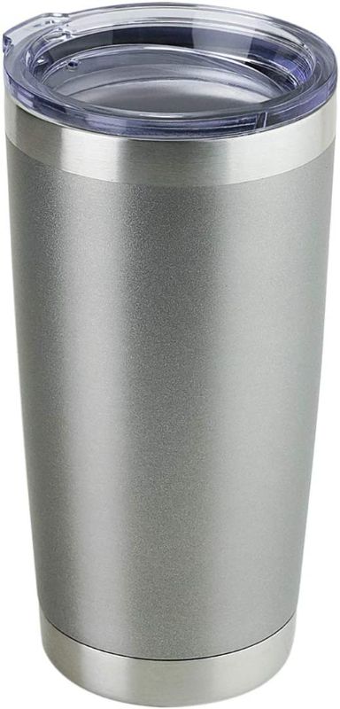Photo 1 of (Cold Grey?pack of 12)MANYHY 20oz Stainless Steel Insulated Tumbler, Double Wall Vacuum Travel Mug with Spill Proof Lids, Straw and Brush, Coffee Cup for Cold & Hot Drinks for Home, Outdoor, Office, School, (Cold Grey?12)