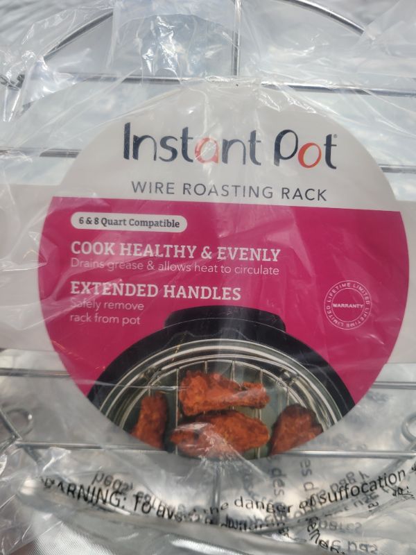 Photo 4 of Instant Pot Stainless Steel Official Wire Roasting Rack, Compatible with 6-quart and 8-quart cookers & Instant Pot Official Mesh Steamer Basket, Stainless Steel