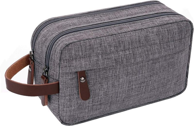 Photo 1 of Dopp Kit for Men,Lanivas Lightweight Vintage Grooming & Shaving Toiletry Organizer Grey