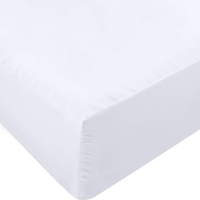 Photo 2 of Utopia Bedding Twin Fitted Sheets - Bulk Pack of 6 Bottom Sheets - Soft Brushed Microfiber - Deep Pockets - Shrinkage & Fade Resistant - Easy Care (White)