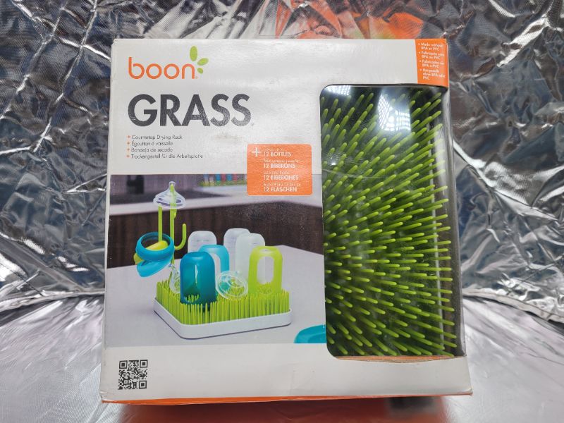 Photo 2 of Boon Grass Countertop Drying Rack, Green Green 1 Count (Pack of 1)