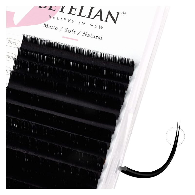 Photo 1 of (2 pack) BEYELIAN Eyelash Extensions, Individual Lashes, 0.15mm D+ Curl 7-15mm Super Matte Classic Lash Extensions, Ellipse Flat Eyelash Extension, Mixed Tray for Professional Salon Use