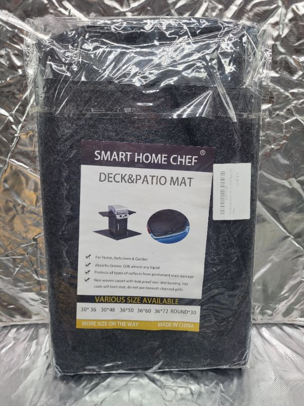 Photo 4 of SMART HOME CHEF Under Grill Mat (30 INCHES round) Protecting Decks and Patios from Grease Splatter and Other Messes