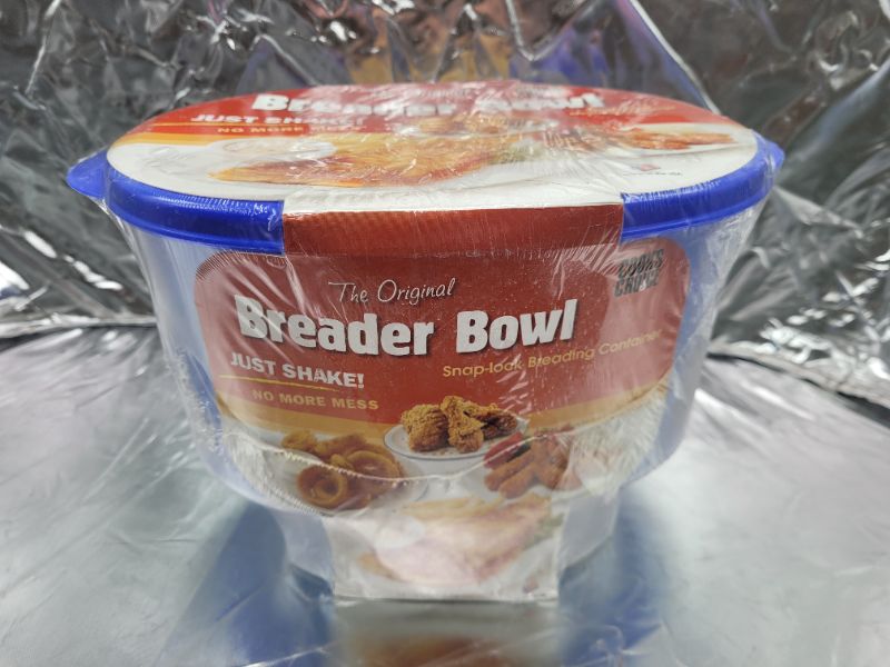 Photo 2 of The Original Better Breader Bowl- All-in-One Mess Free Batter Breading Station for at Home or On-the-Go - Pour in Seasoning, Add Meat or Vegetables of Choice, & Just Shake- Perfect Coating Each Time