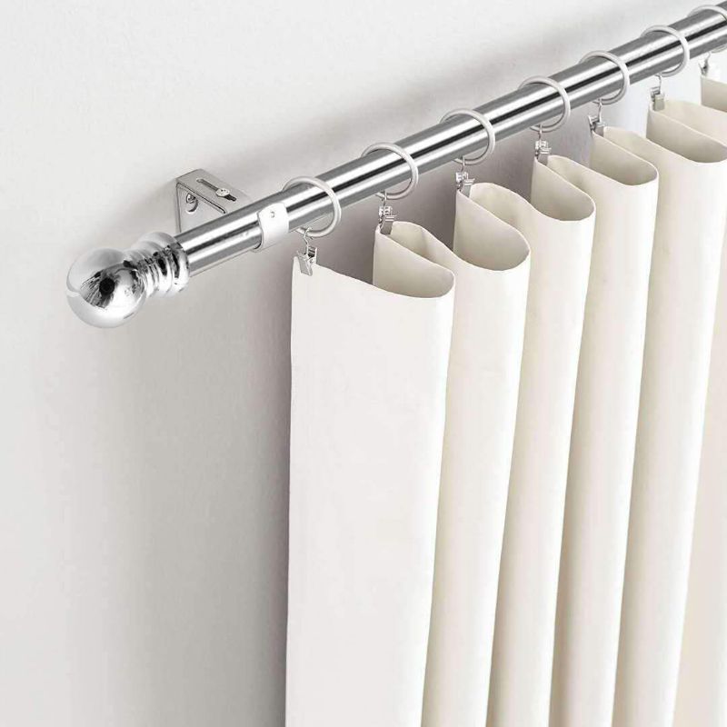 Photo 2 of FLY HAWK Window Curtain Rod?1 inch Adjustable Magnetic Rods for Mental Appliance, Doors, Windows, 9 to 16 Inch/4 Pack/Easy Installation Toilet Towel Bar, Muti-Useful (Silver, 30" to 144“)