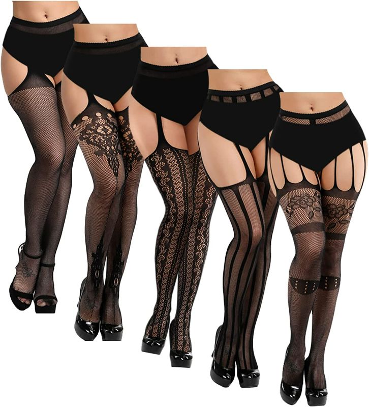 Photo 1 of FULLSEXY Plus Size Fishnet Stockings, Fishnet Tights Thigh High Stockings Pantyhose for Women