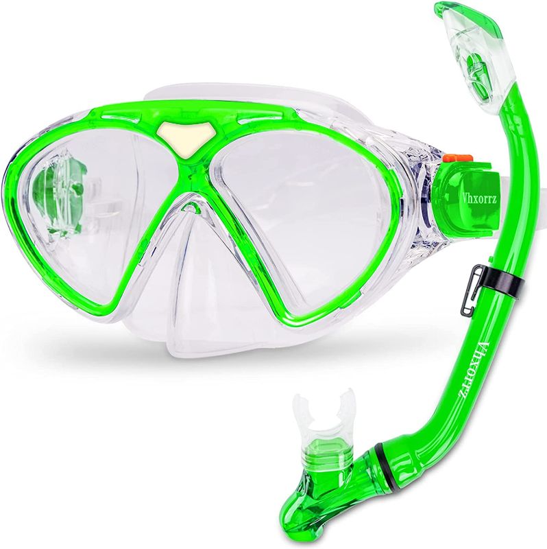 Photo 1 of Kids Snorkel Set Snorkel Mask? Anti-Leak Anti-Fog Snorkeling Gear with Mesh Bag,Tempered Glass Swimming Diving Scuba Goggles for Children, Boys?Girls Age from 5-15 Years Old