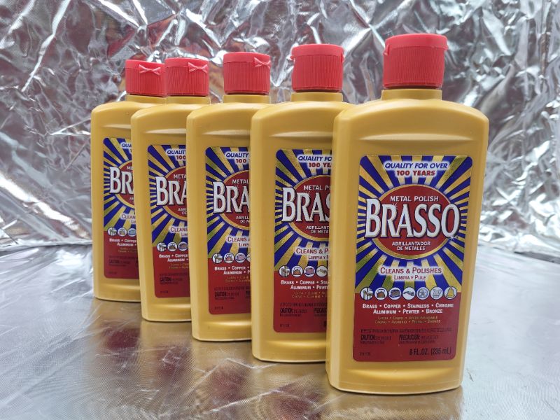 Photo 2 of (5 pack) Brasso 8 oz. Metal Surface Polish Bottle