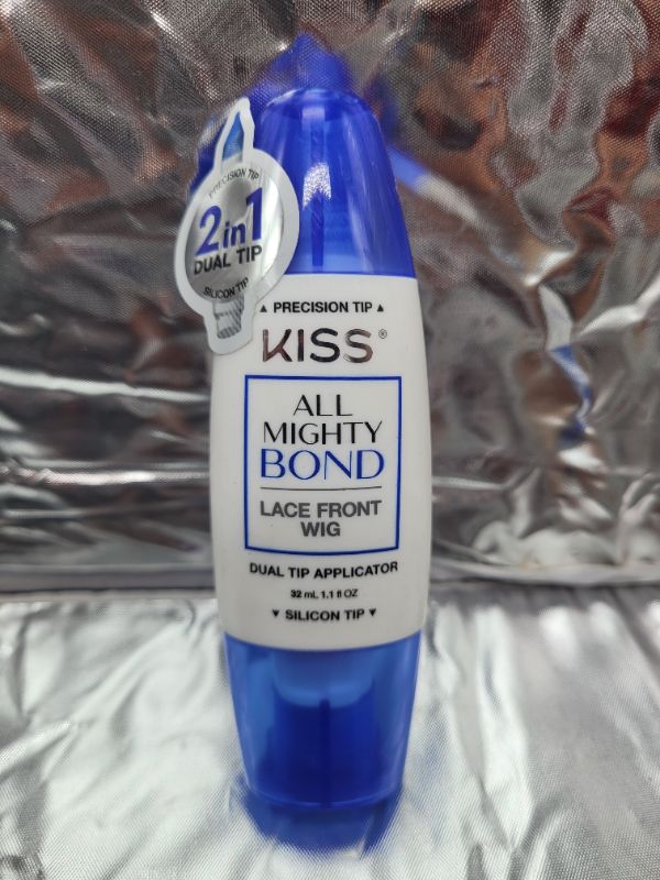 Photo 3 of KISS All Mighty Bond Lace Front Wig Glue Dual Tip Applicator 32mL (1.1 fl OZ)