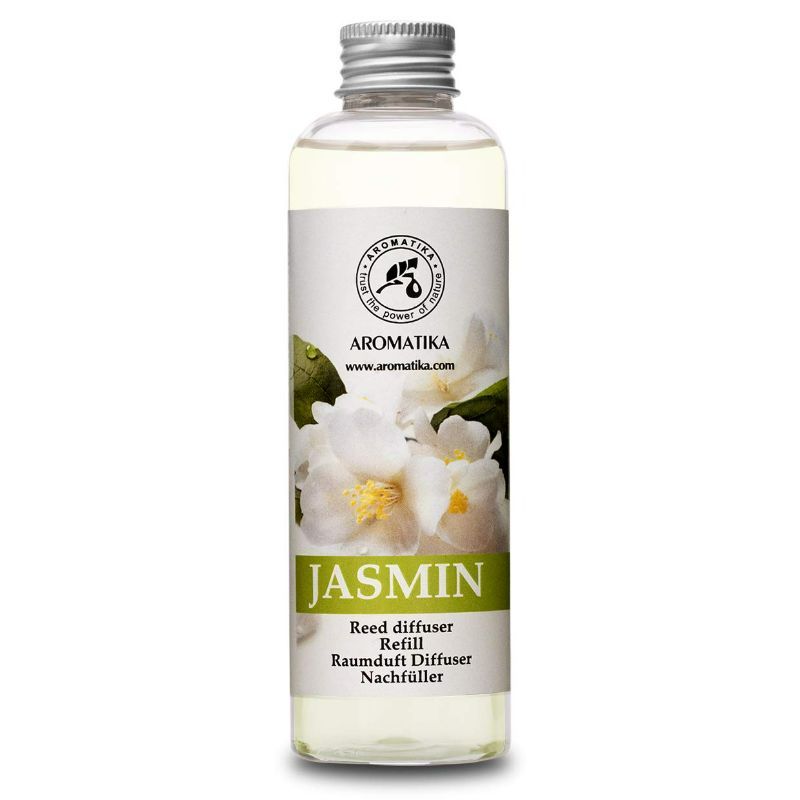 Photo 1 of Jasmine Diffuser Refill, Natural Essential Jasmine Oil 6.8 Fl Oz (200ml) - Fresh & Long Lasting Fragrance - Scented Reed Diffuser Oil - Reed Diffuser Oil Refill Jasmine - Air Fresheners