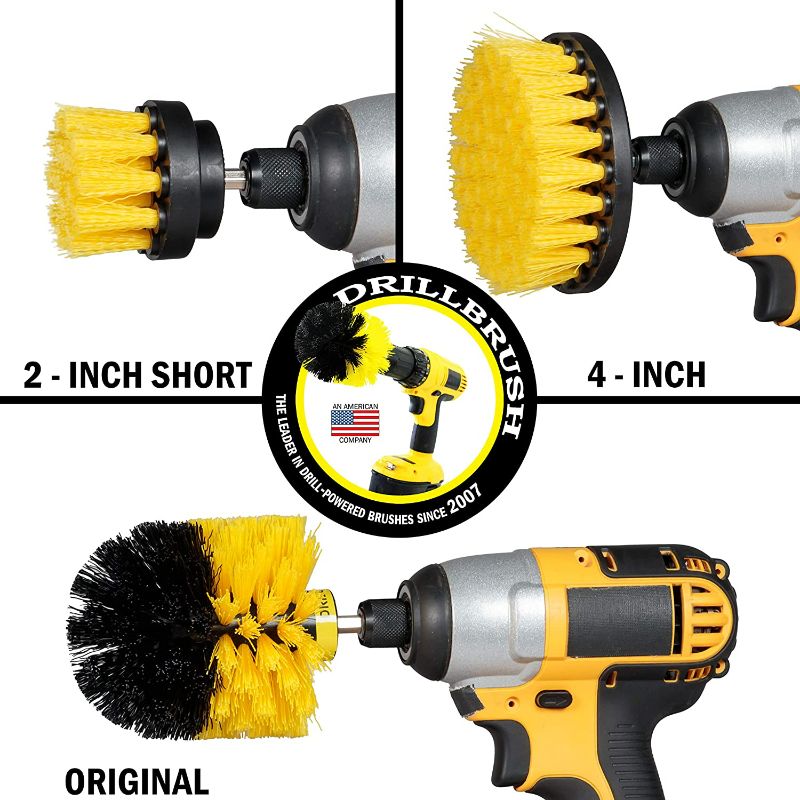 Photo 2 of Drill Brush Attachment - Bathroom Surfaces Tub, Shower, Tile and Grout All Purpose Power Scrubber Cleaning Kit –Grout Drill Brush Set – Drill Brushes by Drill Brush Power Scrubber by Useful Products