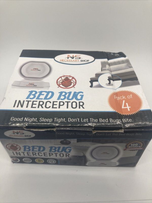 Photo 1 of Necessary Shop Bed Bug Interceptor 4 Pack Non Skid Design Barrier Detection