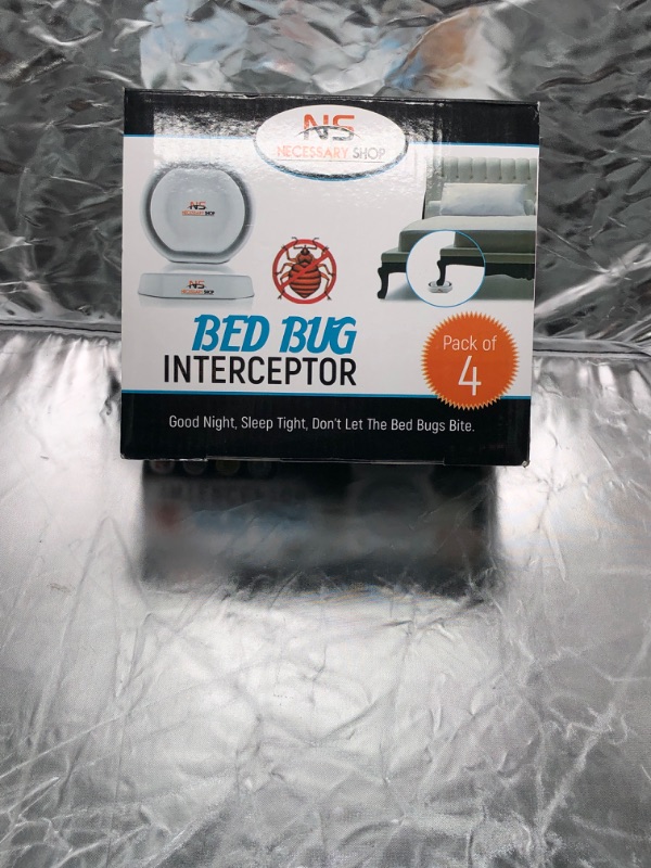 Photo 3 of Necessary Shop Bed Bug Interceptor 4 Pack Non Skid Design Barrier Detection