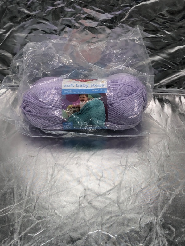 Photo 2 of Red Heart Soft Baby Steps Yarn, Lavender