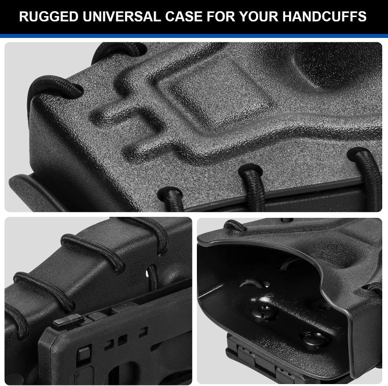 Photo 1 of Kydex Handcuff Case Fit ASP Handcuffs & Hinged Handcuffs & Chain Handcuffs|MOLLE/Belt Clip Available |Law Enforcement Cuff Holder| Strap Removable&Retention Adjustable,1.5&1.75&2.0&2.25'' Duty Belt