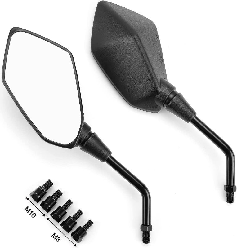 Photo 1 of KEMIMOTO Universal Motorcycle Mirrors, Convex Handlebar Rear View Side Mirror with M8 M10 Bolt, Compatible with Bike, Scooter, ATV, UTV, Dirt Bike and More
Color:Mirror