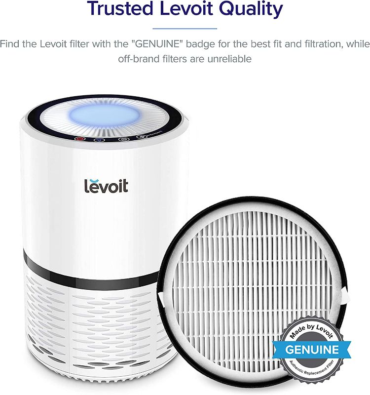 Photo 2 of LEVOIT LV-H132 Air Purifier Replacement Filter, 3-in-1 Nylon Pre-Filter, True HEPA Filter, High-Efficiency Activated Carbon Filter, LV-H132-RF, 1 Pack 1 Pack Air Purifier