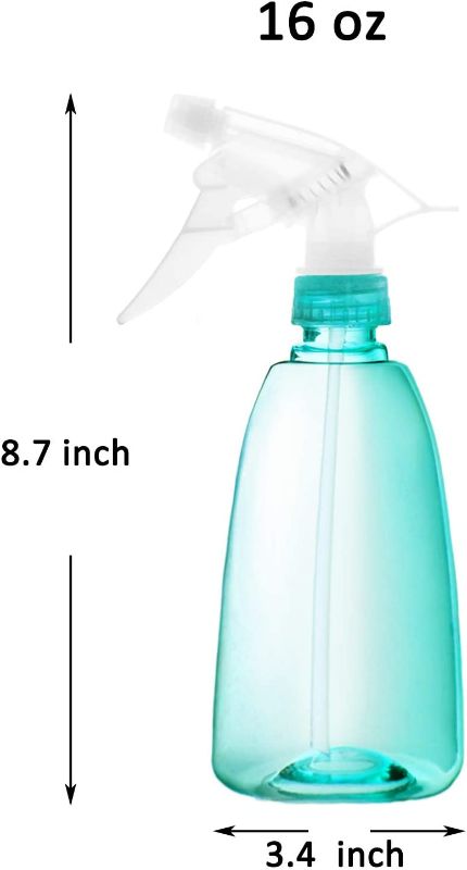 Photo 2 of Youngever 6 Pack 16 Ounce Empty Plastic Spray Bottles, Spray Bottles for Hair and Cleaning Solutions in 6 Colors 16OZ