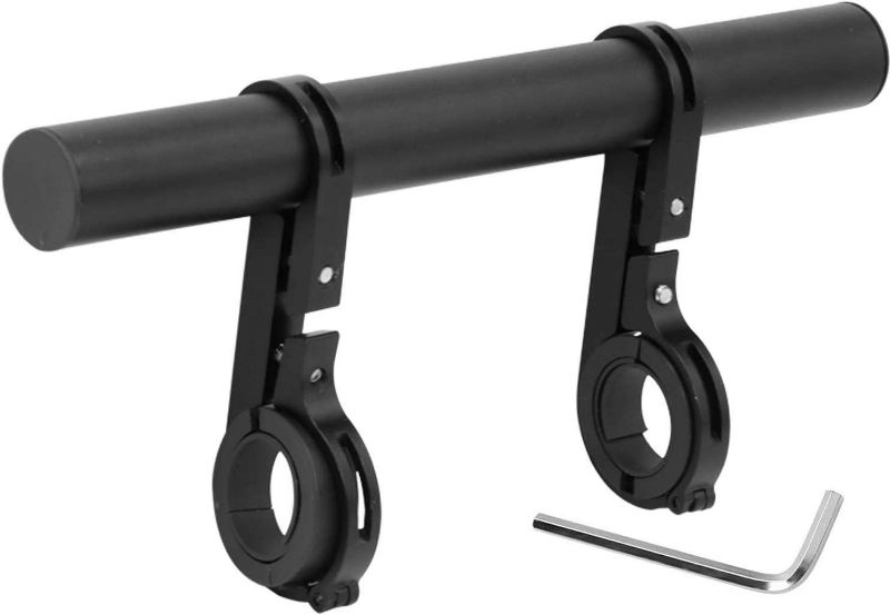 Photo 1 of Bicycle Handlebar Extender, Bike Extension Bar Double Clamp Aluminum Alloy Holder Bracket Bicycle Accessories