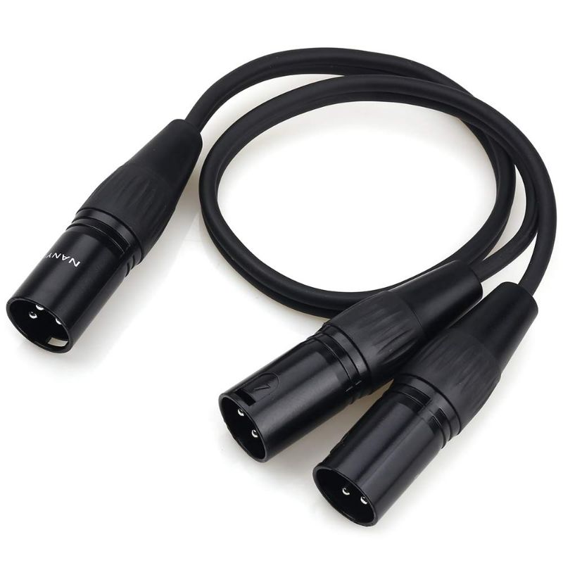 Photo 1 of NANYI Microphone Cable XLR to XLR Patch Cables, 3-Pin XLR Male to2Male mic Cable DMX Cable Patch Cords with Oxygen-Free Copper, 1.6Feet
