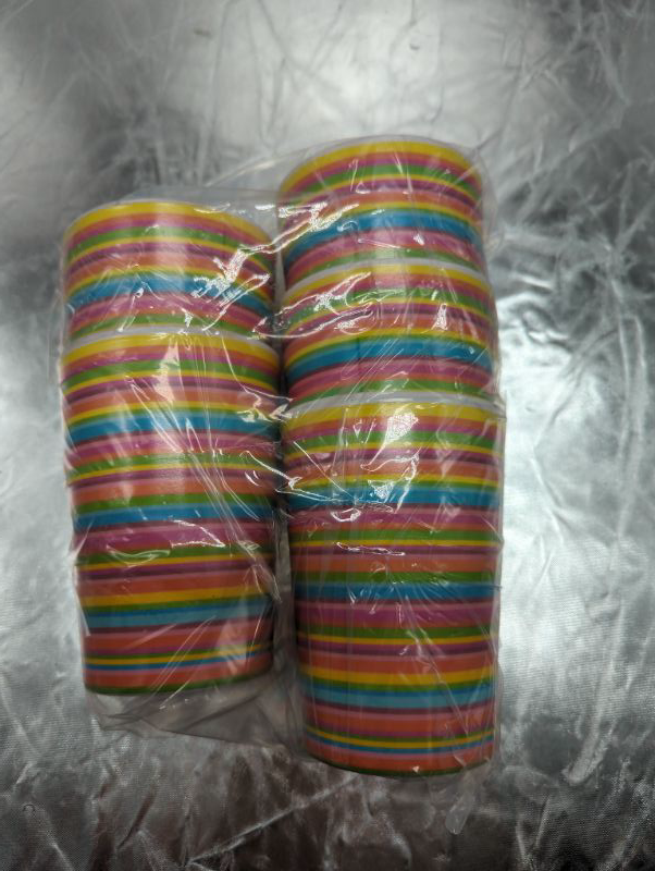 Photo 3 of 5 Pack of Rainbow Stripped Cups