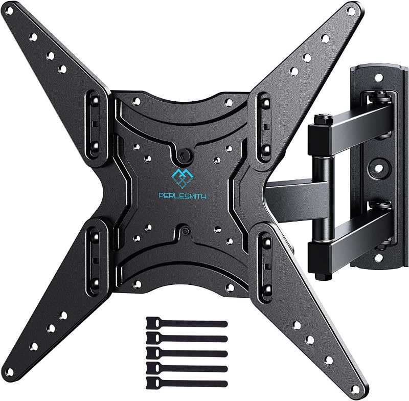 Photo 1 of PERLESMITH Full Motion TV Wall Mount for 26-55 Inch TVs with Articulating Arms Swivels Tilt Extension - Wall Mount TV Brackets VESA 400x400 Fits LED LCD OLED 4K TVs Up to 70 lbs
