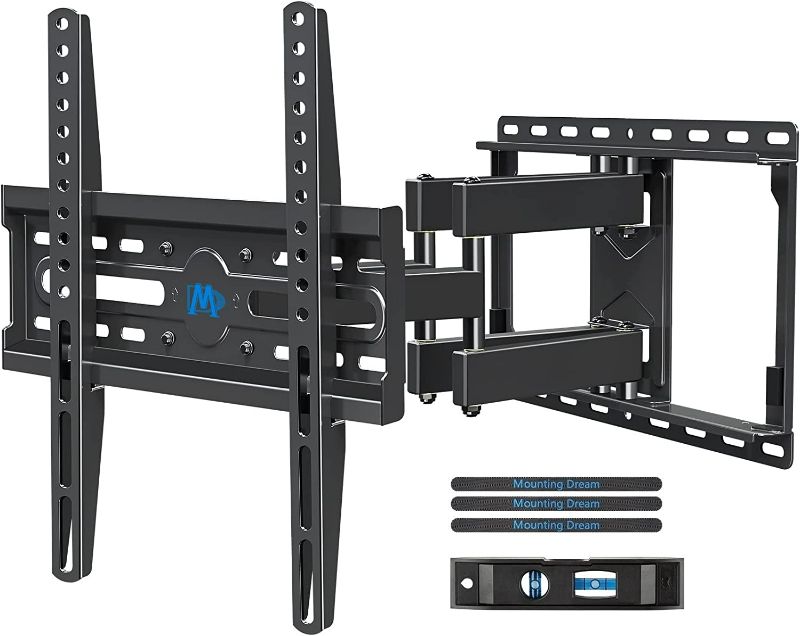 Photo 1 of Mounting Dream TV Wall Mount for 32-65 Inch TV, UL Listed TV Mount with Swivel and Tilt, Full Motion TV Bracket with Articulating Dual Arm