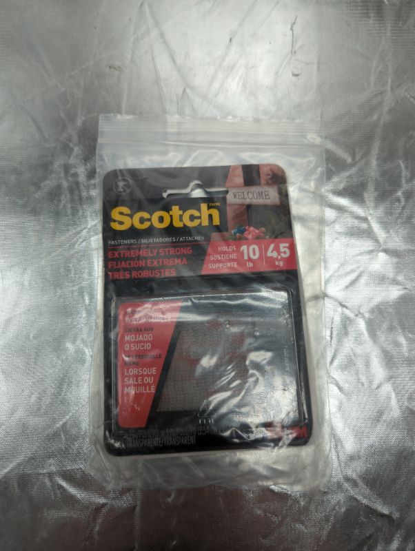 Photo 3 of Scotch® All-Weather Fastener, 1" x 3", Clear, 2/Pack