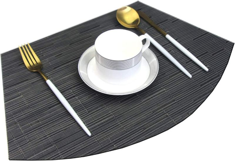 Photo 2 of Convetu Black Placemats for Round Table 4pc