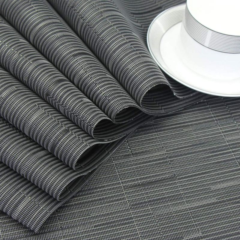 Photo 3 of Convetu Black Placemats for Round Table 4pc