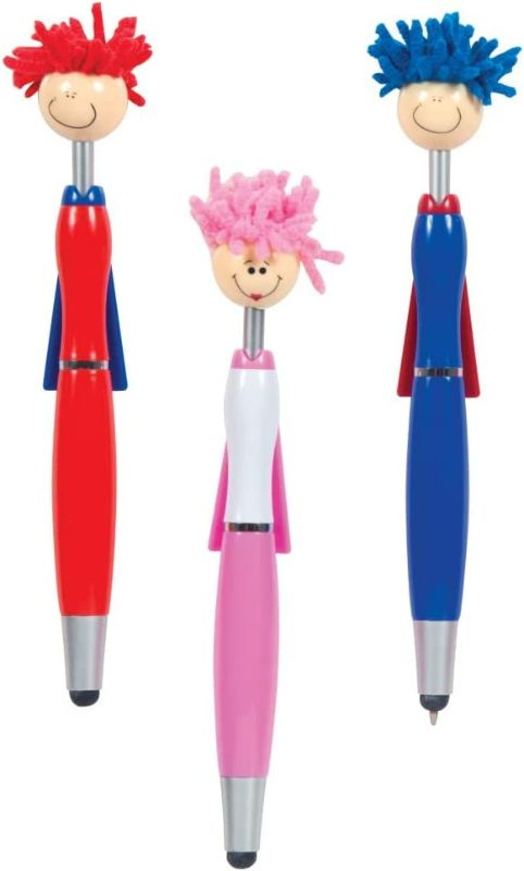 Photo 2 of Raymond Geddes Super Hero Stylus & Ballpoint Pen Set With MOP Pencil Toppers (Pack of 18)
