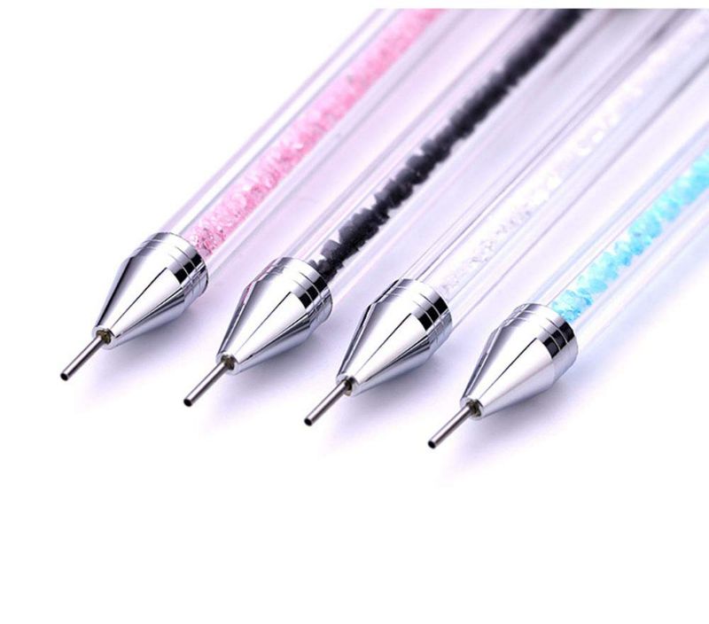 Photo 4 of Onwon Dual-Ended Nail Rhinestone Picker Wax Tip Pencil Pick Up Applicator Dual Tips Dotting Pen Beads Gems Crystals Studs Picker with Acrylic Handle Manicure Nail Art Tool (Pink) - 
2 Pack