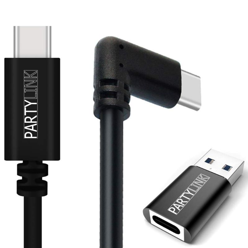 Photo 1 of PartyLink 10ft(3m) USB Type-C Cable | Compatible with Oculus Quest & Quest2 Link | High Speed Data Transfer & Fast Charging | USB-A Adapter [USB-IF Certified]
