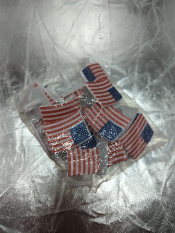 Photo 3 of 24pack American Flag July 4th Memorial Veteran Day Cupcake / Desert / Food Decoration Topper Rings

